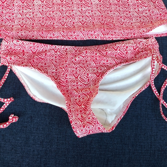 Ann Taylor Loft Beach Side Tie Halter 2PC Tankini Set Swimsuit Top M Bottom S - Picture 3 of 10